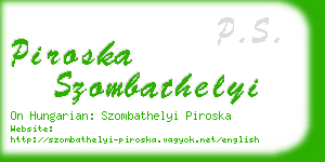 piroska szombathelyi business card